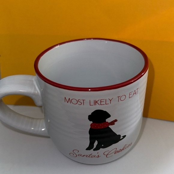 Madison home international Other - # A72 18oz Christmas mug with dog and scarf “Most Likely to eat Santa’s Cookies”